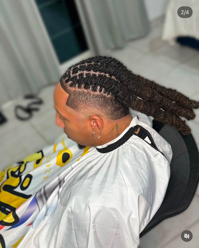 Braided Locs + Fade